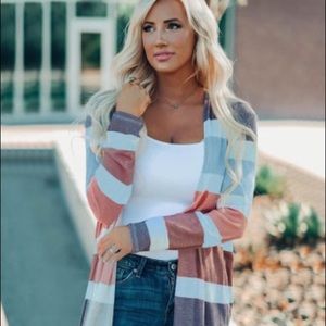 Spring Fashion Striped Cardigan